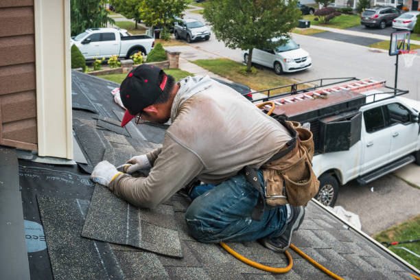 Professional Roofing technician working in Burkeville, VA